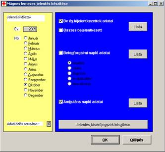 M�gneslemezes jelent�s k�sz�t�se : h�ziorvosi szoftver, csal�dorvosi program, orvosi programok, foglalkoz�seg�szs�g�gyi rendszer